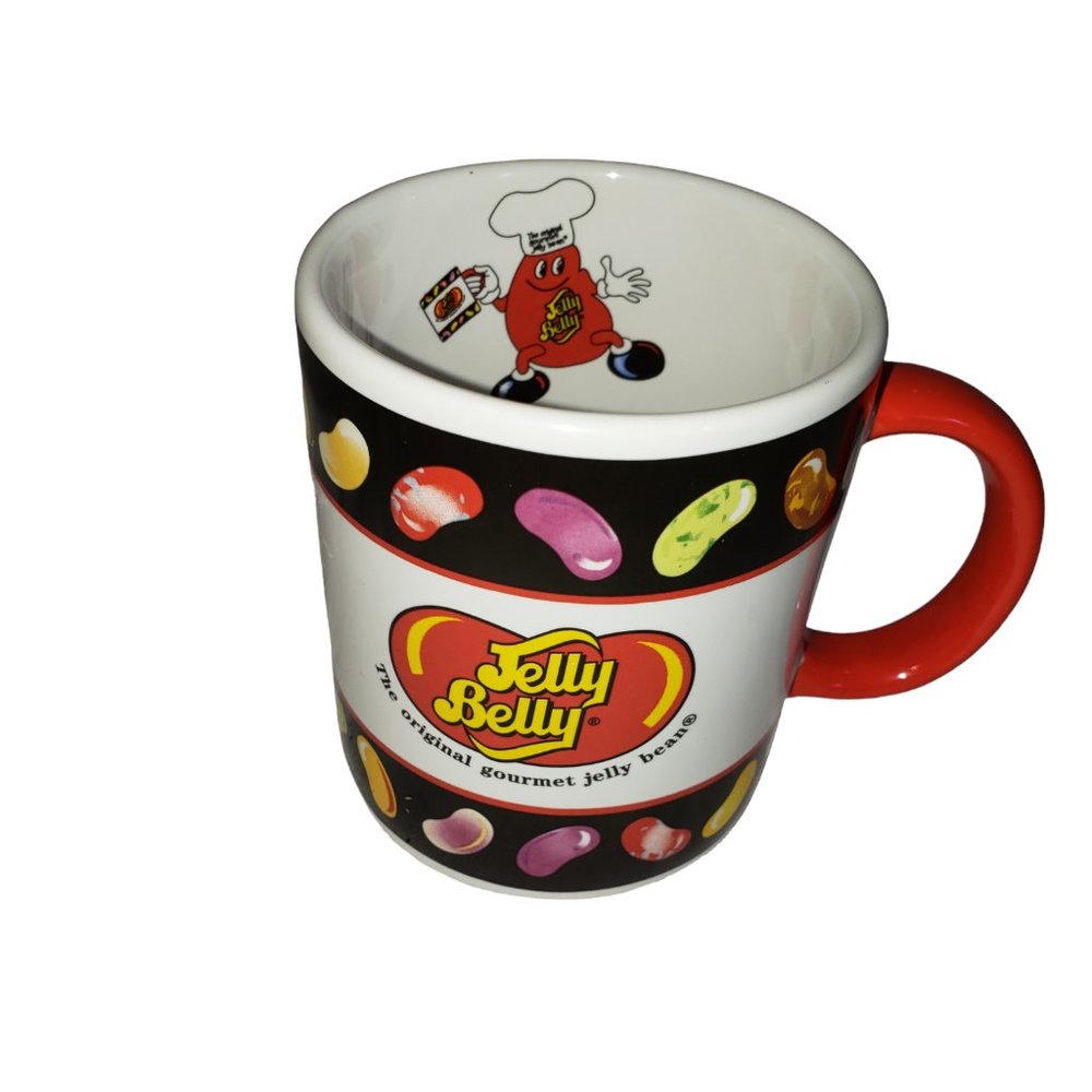 Jelly Belly Coffee Cup Mug Jelly Bean Candy Kennex Red Handle